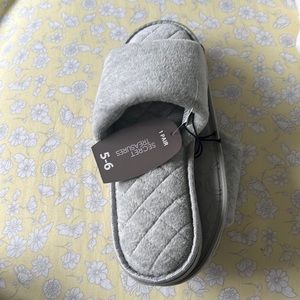 Gray slippers